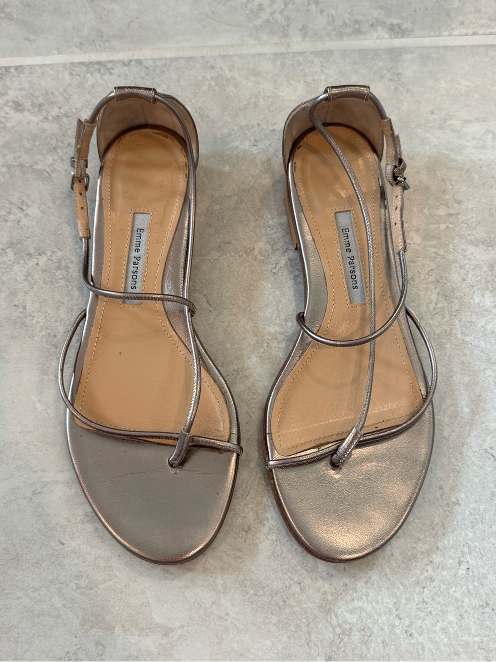 Emme parsons string sandal in silver size 37 - Picture 2 of 7